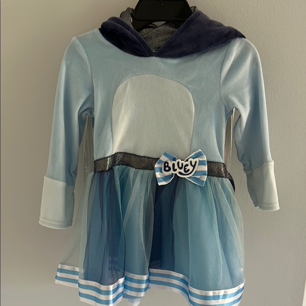 Kids Bluey Costume with Hood (Includes Tail and Leggings)
